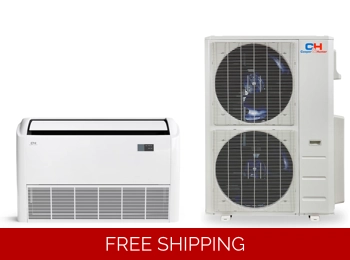 C&H 48K-Btu 19.8 SEER2 (Floor-Ceiling) Mini Split Heat Pump (-13°F) E-Star 9.5 EER/10.2 HSPF (R454B)